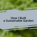 How I Built a Sustainable Garden