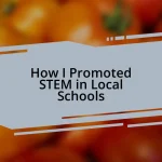 How I Promoted STEM in Local Schools