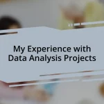 My Experience with Data Analysis Projects
