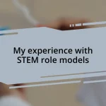 My experience with STEM role models